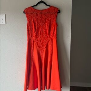 Tadashi Shoji orange dress 8